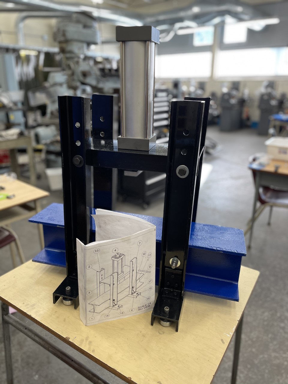 Deflection Tester with Assembly Drawing